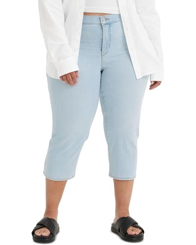 Levi's Trendy Plus Size 311 Shaping Skinny Capri Jeans - Blue
