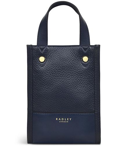 Radley Montgomery Square Small Leather Open Top Crossbody - Blue