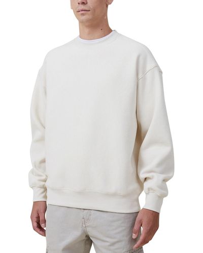 Cotton On Oversized Fleece Sweater - White