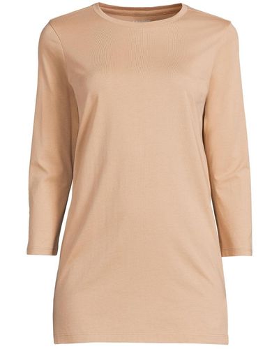 Lands' End Tall Cotton Supima Tunic - Natural