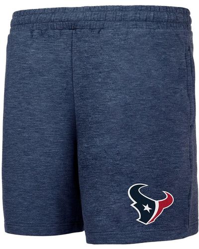 Concepts Sport Houston Texans Powerplay Tri-blend Fleece Shorts - Blue