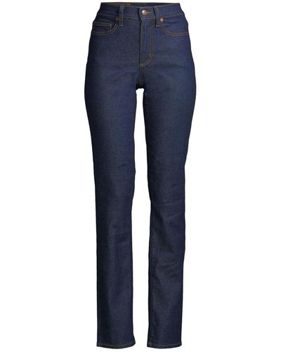 Lands' End Tall Tall Recover High Rise Straight Leg Blue Jeans