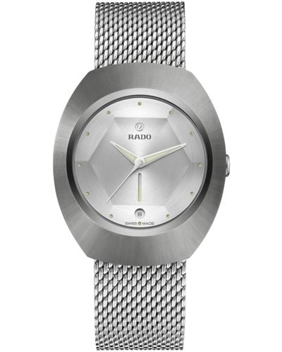 Rado Swiss Automatic Diastar Original 60th Anniversary Edition Stainless Steel Mesh Bracelet Watch 38mm - Gray