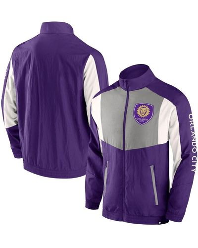 Fanatics Orlando City Sc Net Goal Raglan Full-zip Track Jacket - Purple