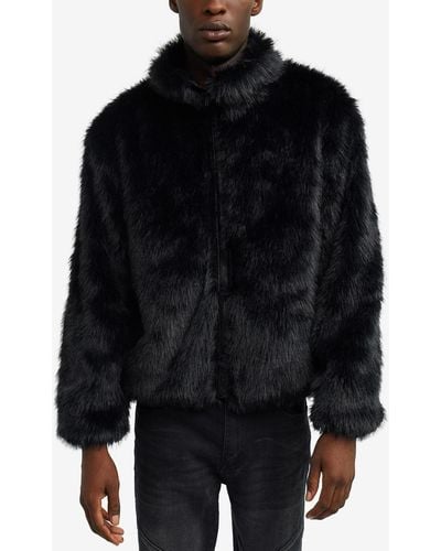 Reason Faux Fur Full Zip Jacket - Black