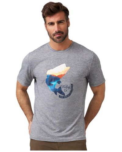 Free Country Super Soft Graphic Crewneck T-shirt - Gray