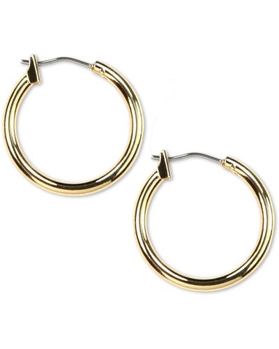 Anne Klein Gold-tone Hoop Earrings - Metallic