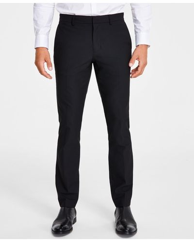 Calvin Klein Slim-fit Stretch Suit Pants - Blue