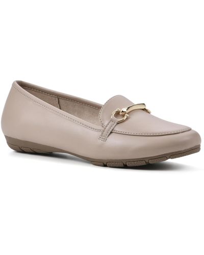White Mountain Glowing Loafer Flats - Gray