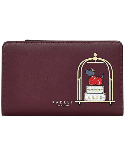 Radley Bellboy Medium Bifold Leather Wallet - Purple