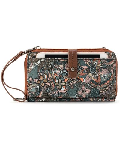 Sakroots Recycled Smartphone Crossbody Wallet - Gray