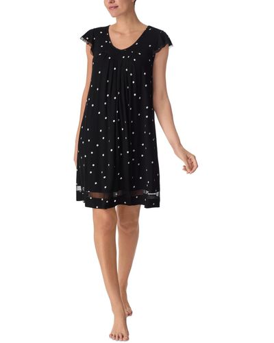 Ellen Tracy Yours To Love Short Sleeve Nightgown - Black