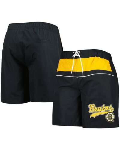 Starter Boston Bruins Freestyle Volley Swim Shorts - Yellow