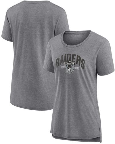 Fanatics Las Vegas Raiders Drop Back Modern Tri-blend T-shirt - Gray