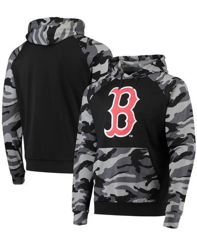 FOCO Boston Red Sox Camo Raglan Pullover Hoodie - Black