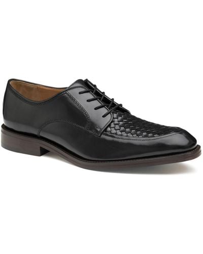 Johnston & Murphy Meade Woven Moc Toe Dress Shoes - Black