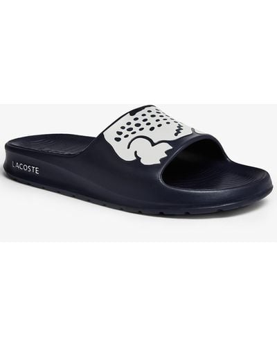 Lacoste Croco 2.0 Slide Sandals - Blue