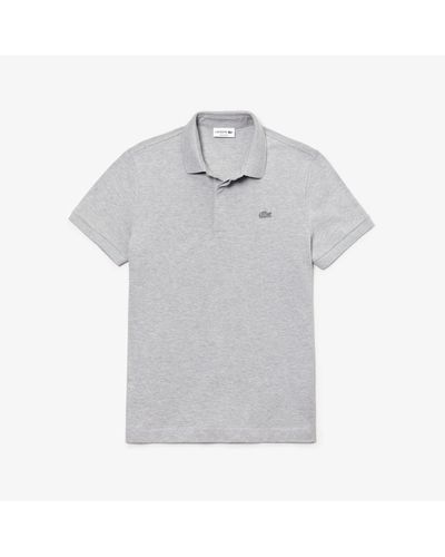 Lacoste Stretch Cotton Paris Polo Shirt - Gray