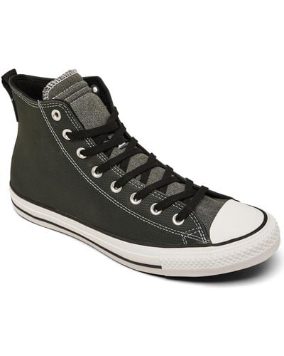 Converse Chuck Taylor All Star Leather High Top Casual Sneakers From Finish Line - Black
