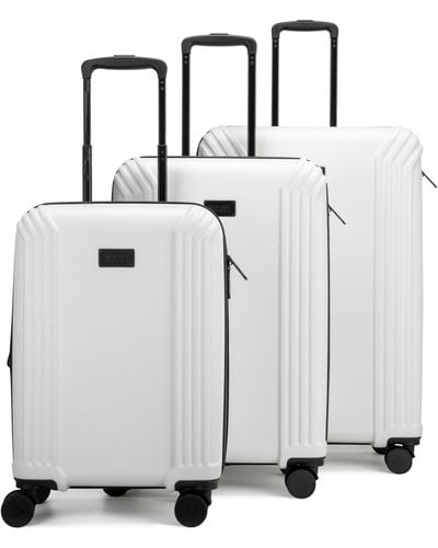 Badgley Mischka Evalyn 3 Piece Expandable luggage Set - Gray