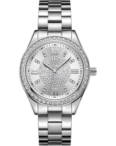 JBW Mondrian Silver-tone Watch - Gray
