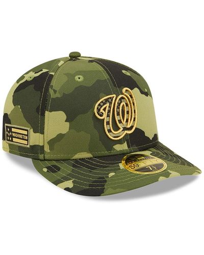 KTZ Washington Nationals 2022 Armed Forces Day On-field Low Profile 59fifty Hat - Green
