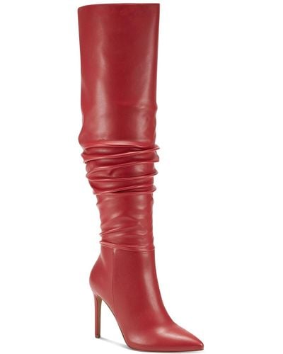 INC International Concepts Iyonna Over-the-knee Slouch Boots - Red