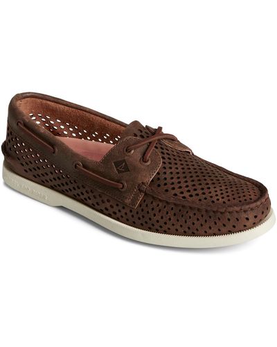 Sperry Top-Sider Leeward 2-eye Slip-on Boat Shoes - Brown