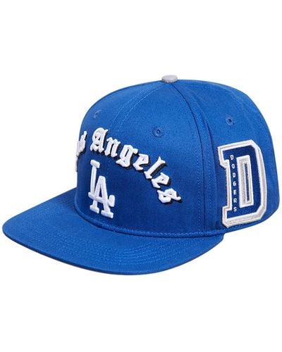 Pro Standard Los Angeles Dodgers 2020 World Series Old English Snapback Hat - Blue