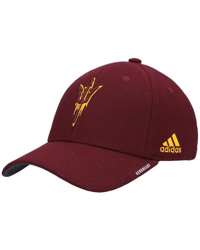 adidas Arizona State Sun Devils 2021 Sideline Coaches Aeroready Flex Hat - Red