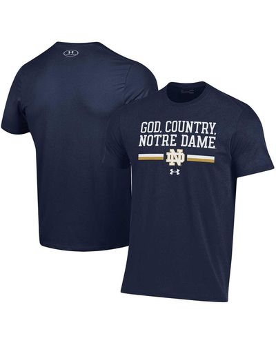 Under Armour Notre Dame Fighting Irish God Country T-shirt - Blue