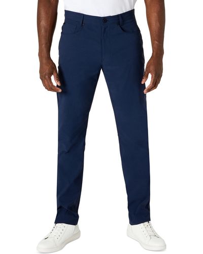 Kenneth Cole Slim-fit 5-pocket Tech Pants - Blue