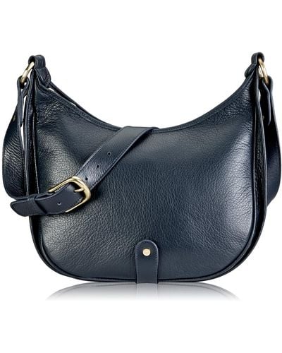 Gigi New York Lauren Saddle Bag - Blue