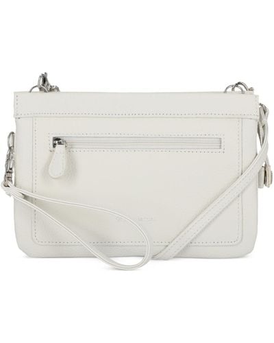 Giani Bernini Softy Leather Crossbody Wallet - White