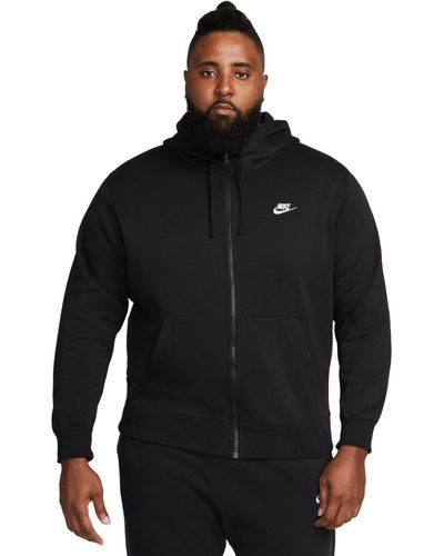 Nike Club Full-zip Hoodie - Black