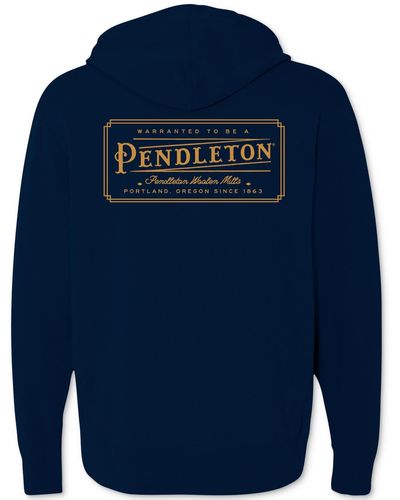 Pendleton Heritage Long Sleeve Logo Graphic Hoodie - Blue