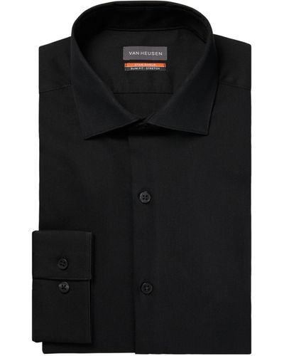 Van Heusen Stain Shield Slim Fit Dress Shirt - Black