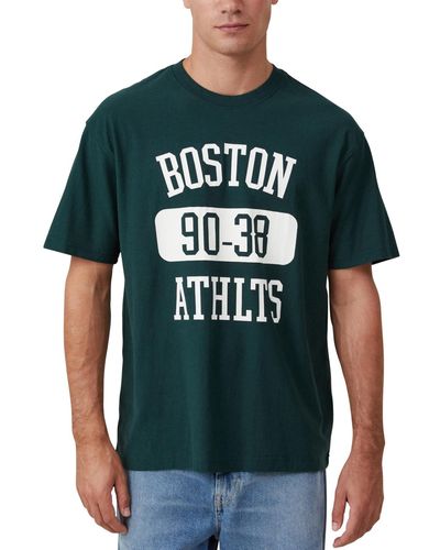 Cotton On Loose Fit College T-shirt - Green
