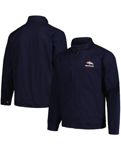 Dunbrooke Denver Broncos Journey Workwear Tri-blend Full-zip Jacket - Blue