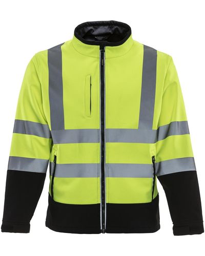 Refrigiwear Big & Tall High Visibility Softshell Safety Jacket - Yellow