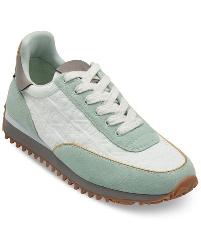 Donna Karan Lanie Lace Up Sneakers - Green