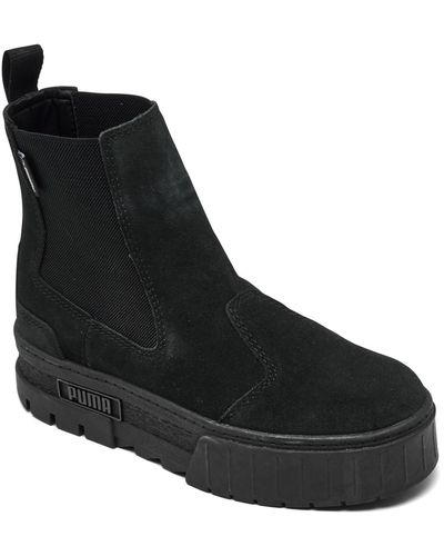 PUMA Mayze Suede Chelsea Boots From Finish Line - Black