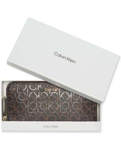 Calvin Klein Audrey Signature Boxed Wallet - White