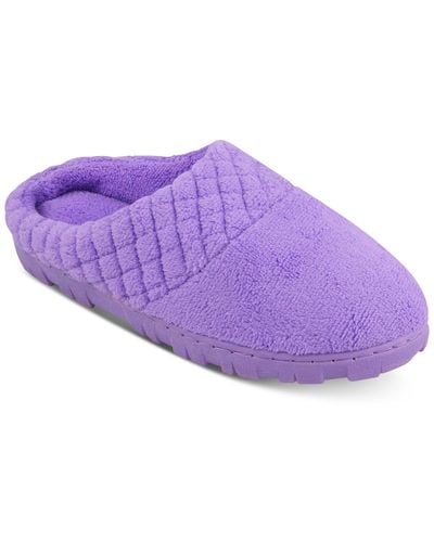 Muk Luks Quilted Clothes Slipper - Purple