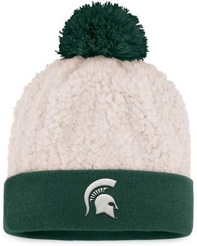 Top Of The World Michigan State Spartans Grace Sherpa Cuffed Knit Hat - Green