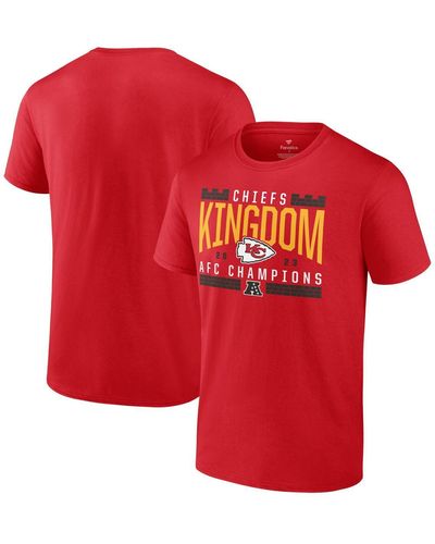 Fanatics Kansas City Chiefs 2023 Afc Champions Not Done Yet Big And Tall T-shirt - Red