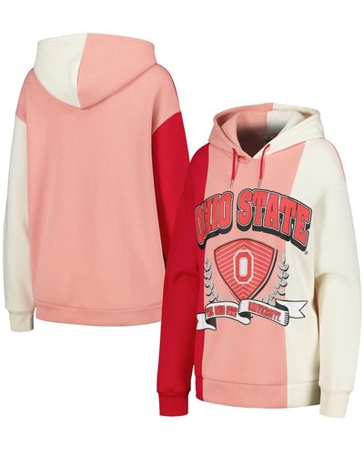 Gameday Couture Ohio State Buckeyes Hall Of Fame Colorblock Pullover Hoodie - Pink