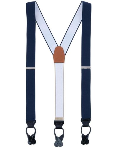 Trafalgar Classic Stretch Button End Suspenders - Blue