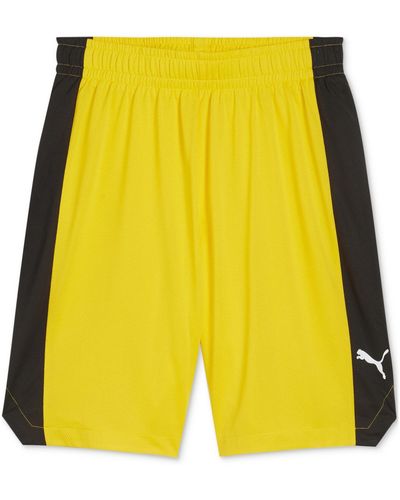 PUMA Shot Blocker Colorblocked Logo Shorts - Yellow