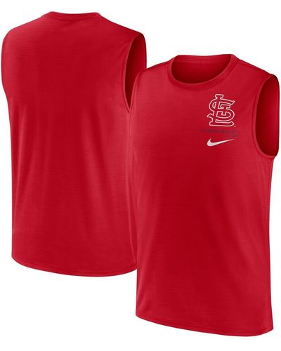 Nike Philadelphia Phillies Large Logo Muscle Tank Top - Red